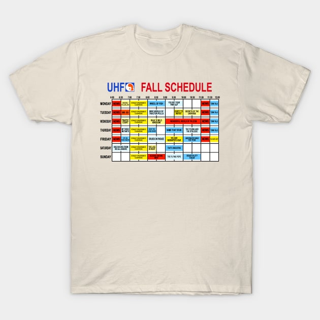 UHF Fall Schedule T-Shirt by BigOrangeShirtShop